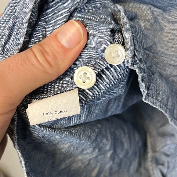 J.Crew Chambray Button Down Denim Shirt Sz S - Picture 4 of 7